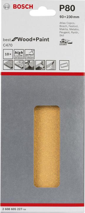 Produktbild Bosch Professional Zubehör Schwingschleifpapier gelocht K (80)