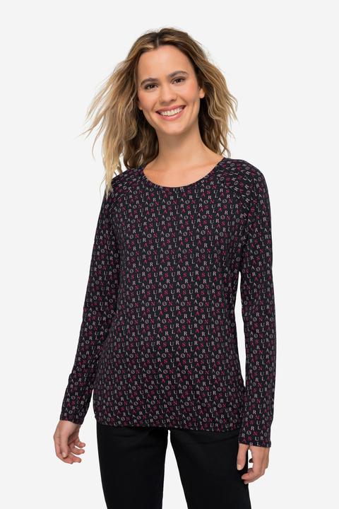 Produktbild Laurasøn T-Shirt, allover Print, Rundhals, Langarm, OEKO-TEX (L)