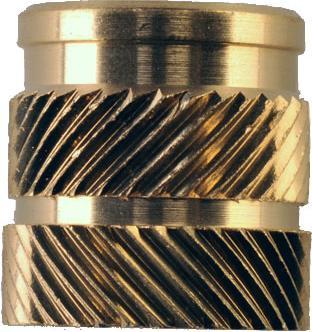 RS PRO Gewindeeinsatz Messing, M3 x 5.7mm, Flansch-Ø 4.6mm, Bef.Loch-Ø 4mm, 4.6mm (100 Stk.)