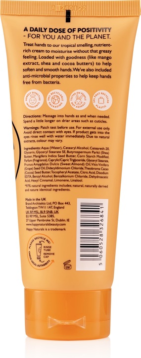 Actual product image Happy Naturals Moisturising Hand Cream 100ml (100 ml)