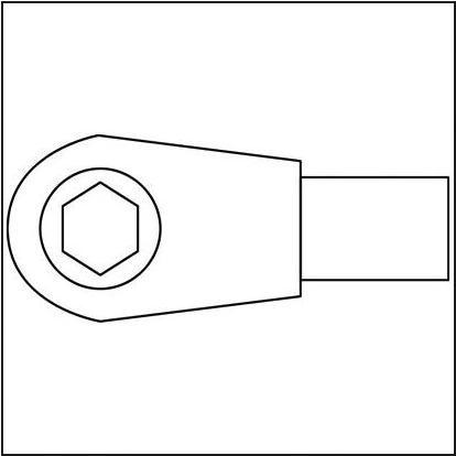 Produktbild HAZET Bit Einsteck-Umschaltknarre 6408-1 ∙ Einsteck-Vierkant 9 x 12 mm ∙ Sechskant8 mm (5/16 Zoll) (5/16")