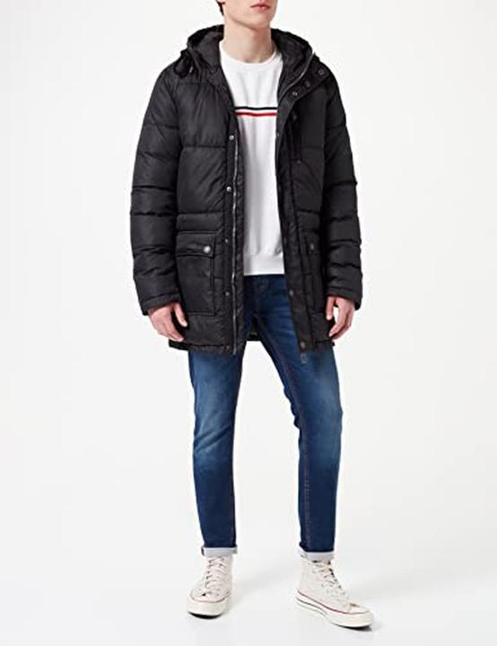 Actual product image MO Stylish Winter Jacket with Logo Buttons, Hood, and Pockets