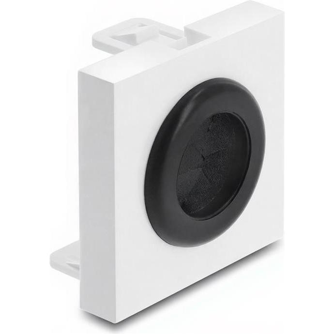 Delock, Canale passacavi, Easy 45 Kabeldurchführung rund Ø 21 mm weiss / schwarz (Foro cavo, 4.50 cm)