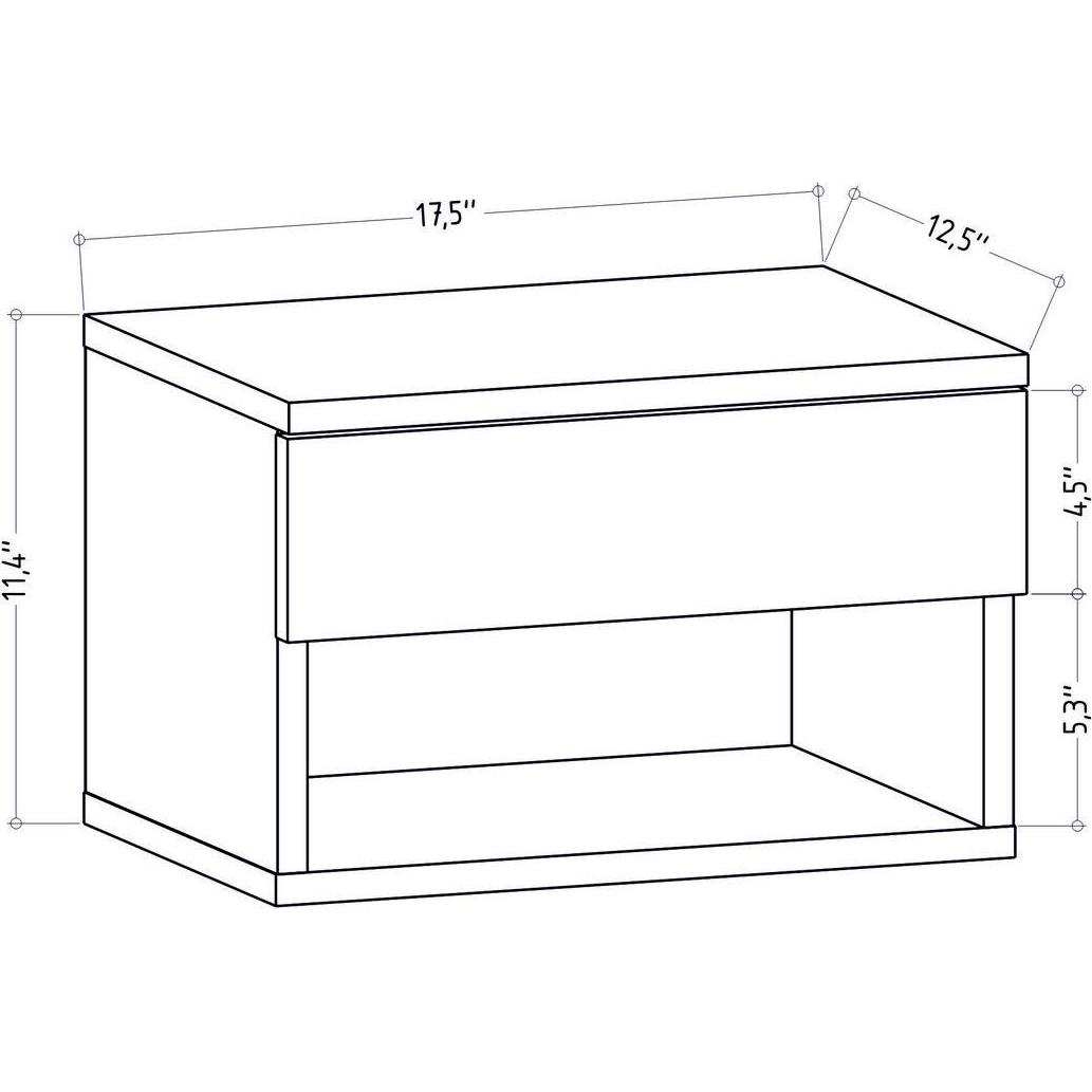 Thumbnail - Kalune Design, Nachttisch, Nele (44.5 x 29 x 32 cm)