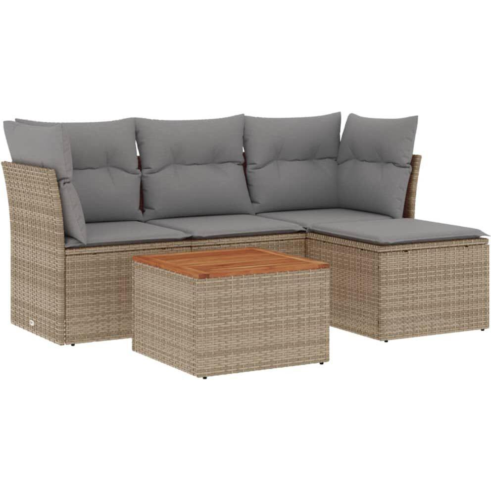 VidaXL, Gartenlounge, 10-tlg. Garten-Lounge-Set mit Kissen