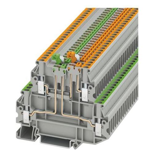 Phoenix Contact UTT 2,5-2MT 3044679 Messenschakelklemmenblok Aantal polen: 2 0,14 mm² 4 mm² Grijs 50 st., Kabels + Stekkers, Grijs