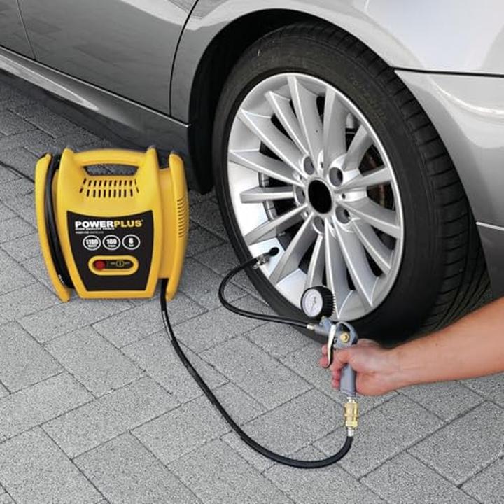 Produktbild Powerplus Kompressor oil free 1100W - 3 acc. (8 Bar)