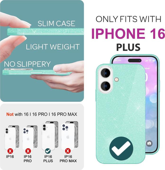 Image du produit Nalia Étui hybride pailleté (Apple iPhone 16 Plus)