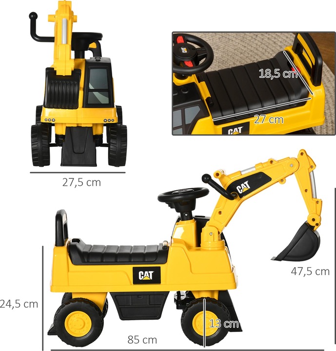 Produktbild Homcom Sitzbagger mit steuerbarer Schaufel