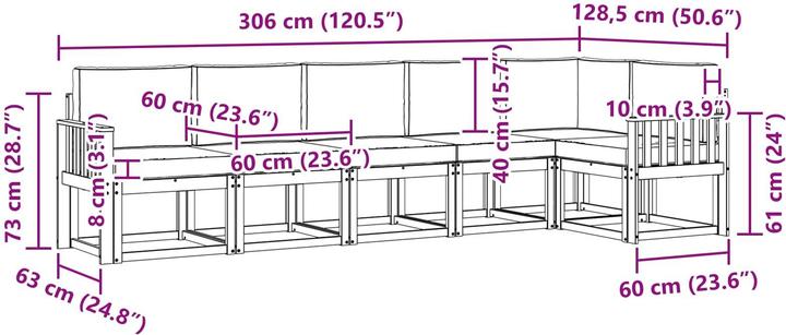 Produktbild vidaXL Outdoor-Sofa