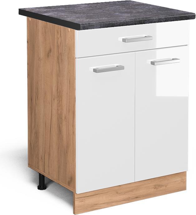 Anthrazit, Goldkraft Eiche, Weiss, Weiss Hochglanz