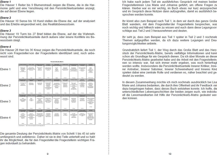 Produktbild Die Deutung der Persönlichkeits-Matrix mit Lenormandkarten (Deutsch, Andrea Rosenthal, 2021)