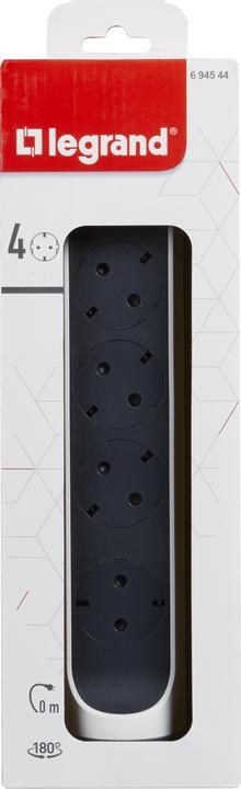 Actual product image Legrand Rotatable socket strip 4x socket, without cable white-black 694544 (4 x, CEE 7/3, CEE 32/5)
