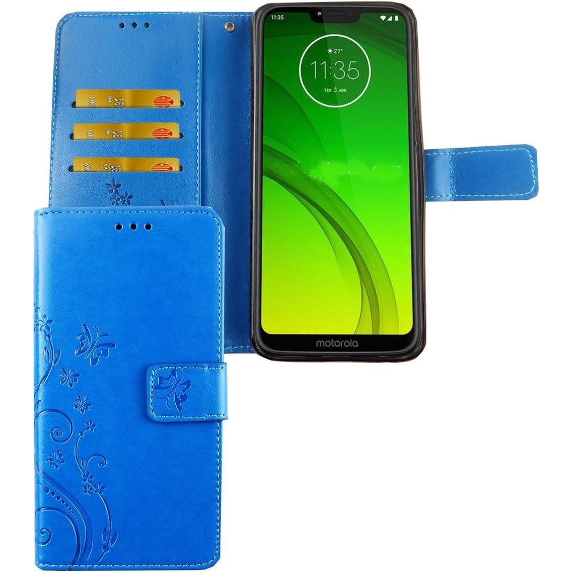 König Design Hülle Handy Schutz für Motorola Moto G7 Case Cover Tasche Wallet Etui Haynhülle (Motorola Moto G7), Smartph...