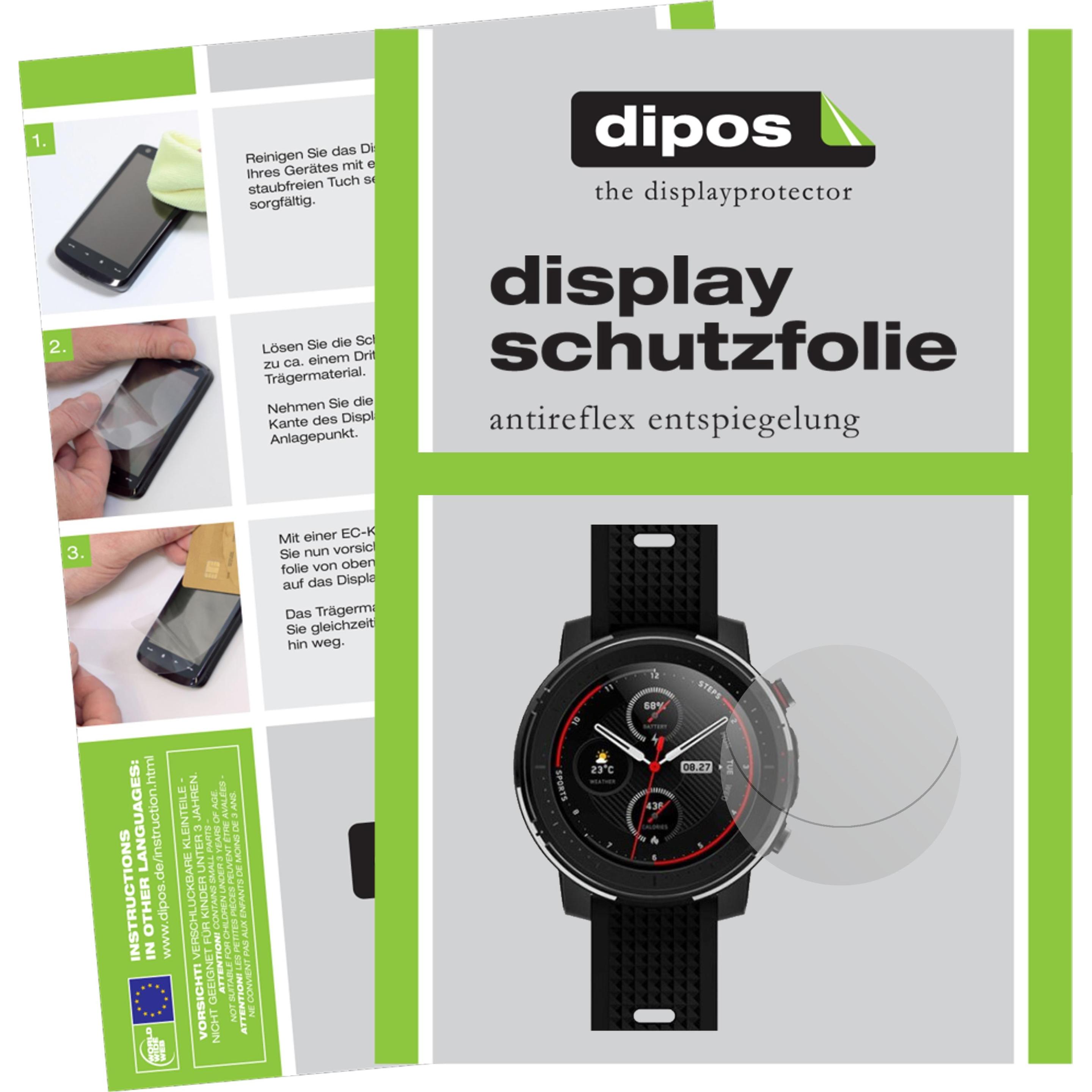 Dipos Displayschutzfolie Antireflex, Smartwatch Schutzfolie, Transparent