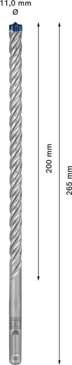 Actual product image Bosch Professional Zubehör EXPERT SDS plus-7X hammer drill, 11 x 200 x 265 mm (11 millimetres)