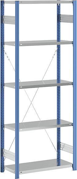 Actual product image eurokraft pro Shelf plug-in rack, blue / galvanized