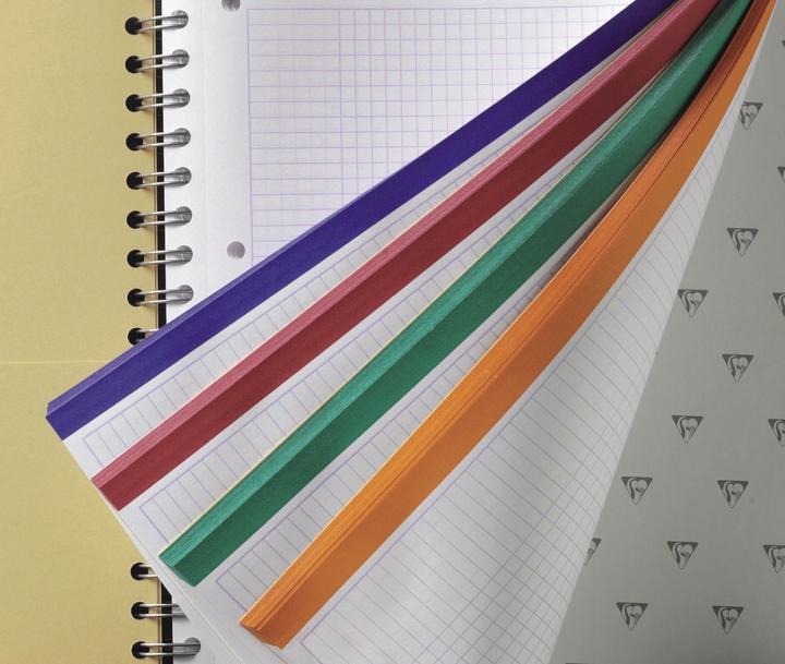 Produktbild Clairefontaine Collegeblock mit Farbstreifen (A4+, Kariert)