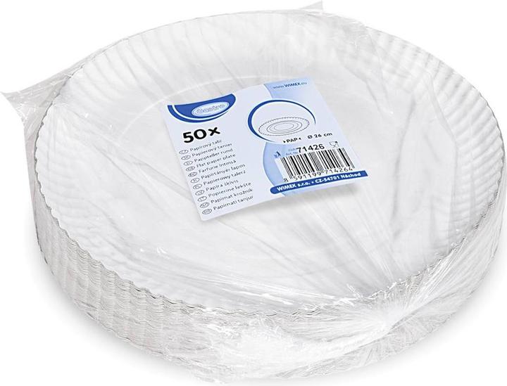 Produktbild Wimex.eu Pappteller tief weiss 26cm RECY - 50 Stück (50 x)
