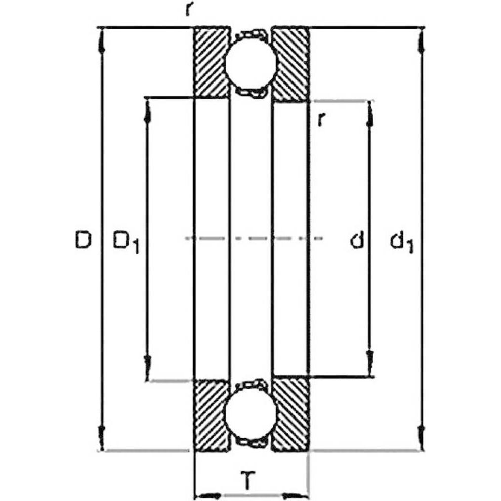 Thumbnail - UBC Bearing, Kugellager, Rillenkugellager 51105