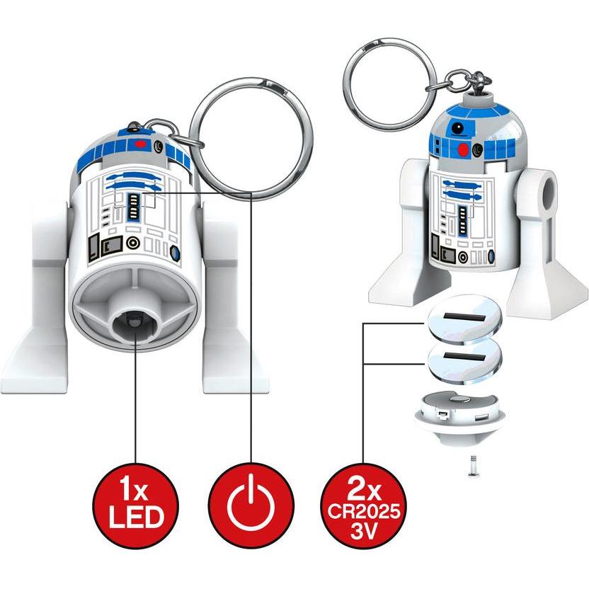 Thumbnail - Euromic, Schlüsselanhänger, Keychain w/LED Star Wars - R2-D2 (4005036-LGL-KE21), Mehrfarbig