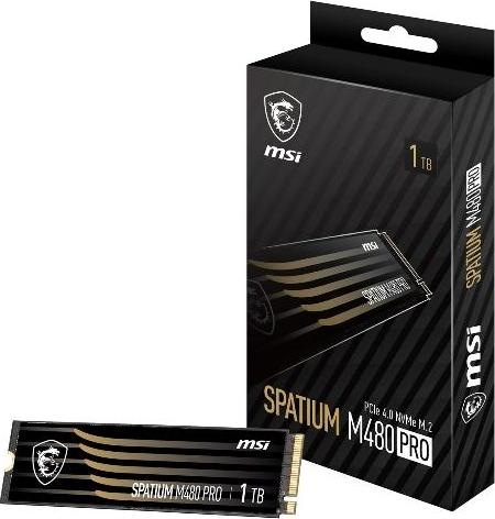 Actual product image MSI SPATIUM M480 PRO PCIE 4.0 NVME M.2 1TB (1000 GB, M.2 2280)