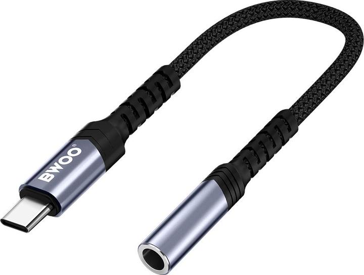 Image du produit Bwoo câble adaptateur audio BZ47 aux 3,5 mm vers USB-C noir (USB Type C, Jack 3.5mm)