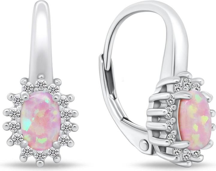 Produktbild Brilio Silver - Beautiful silver earrings with synthetic opals EA933WP (Synthetische Steine)