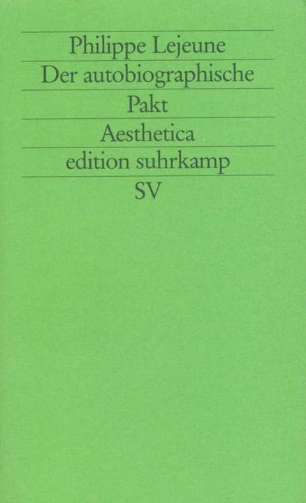 Produktbild Der autobiographische Pakt (Deutsch, Philippe Lejeune, 1994)