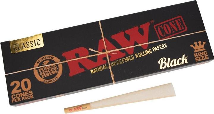 Produktbild RAW Cone Black King Size 20er