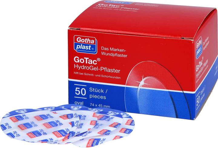 Actual product image Gothaplast GoTac Hydro Gel Plaster 74x45 mm oval, 50 pcs. plasters (50 x)