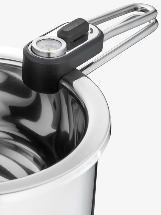 Actual product image WMF Kochtopf Simmertopf 18cm mit Temperaturanzeige Topf 1,5l Edelstahl Induktion (18 cm, Pot, Stainless steel)