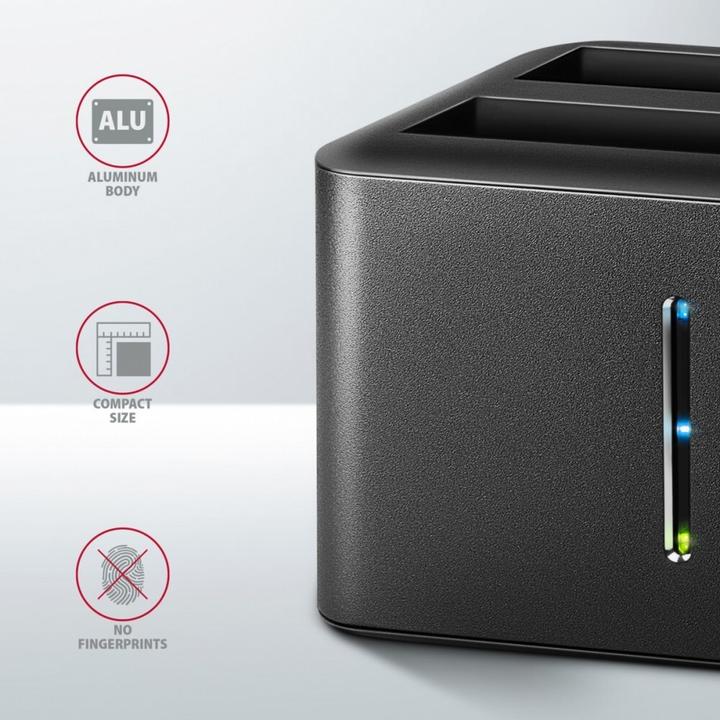 Produktbild Axagon ADSA-D25 storage drive docking station USB 3.2 Gen 1 (3.1 Gen 1) Type micro-B Black (2.5")