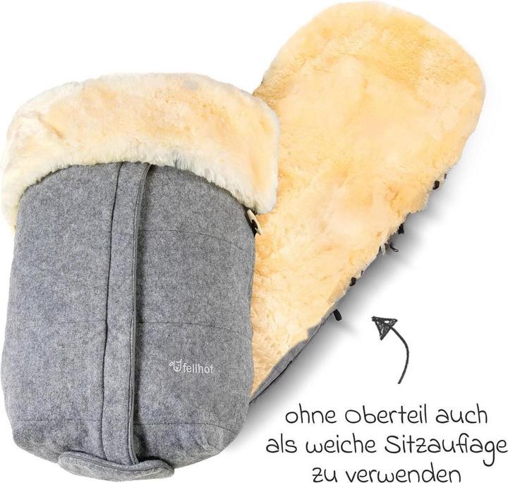 Actual product image Fellhof Kinderwagenfellsack Cortina Filz / Lammfell-Fusssack