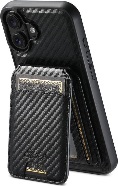 Produktbild Ueli Express Magnetische Carbon Optik Hülle mit abnehmbarem Kartenhalter (Apple iPhone 16)