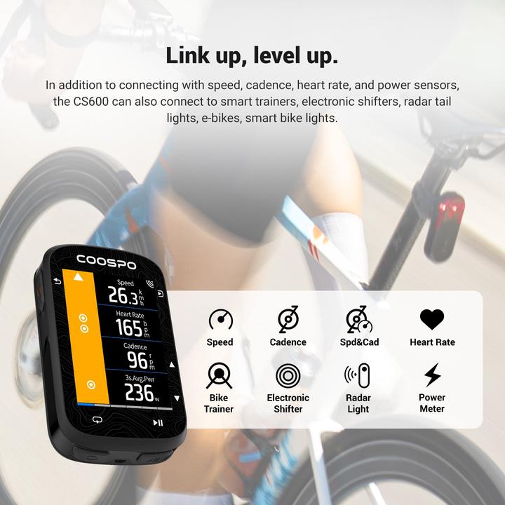 Produktbild Coospo CS600 GPS Bike Computer (Map Navigation Colorful Touch Screen)
