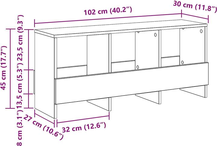 Actual product image vidaXL Magazinregal (30 x 30 x 45 cm)