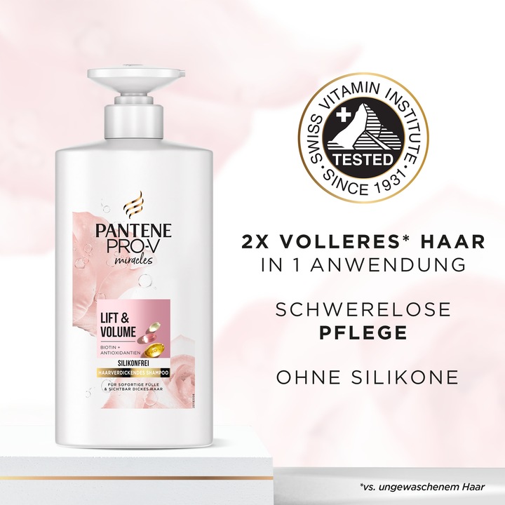 Produktbild Pantene Lift & Volume (500 ml, Flüssiges Shampoo)