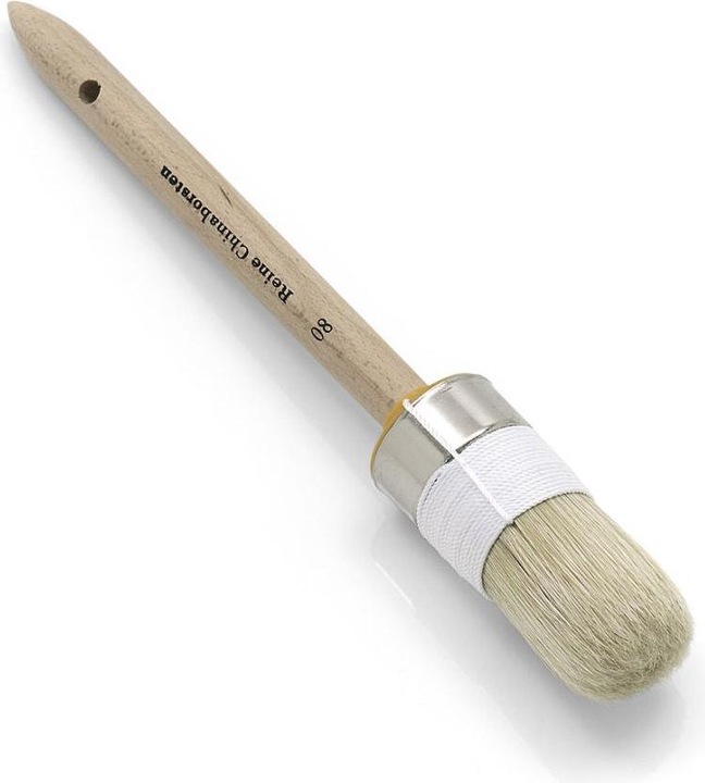 Produktbild HP Autozubehör Ringpinsel Grösse 12 Borstenlänge 90 mm 20 mm helle Chinaborste roher Holzstiel (90 mm)