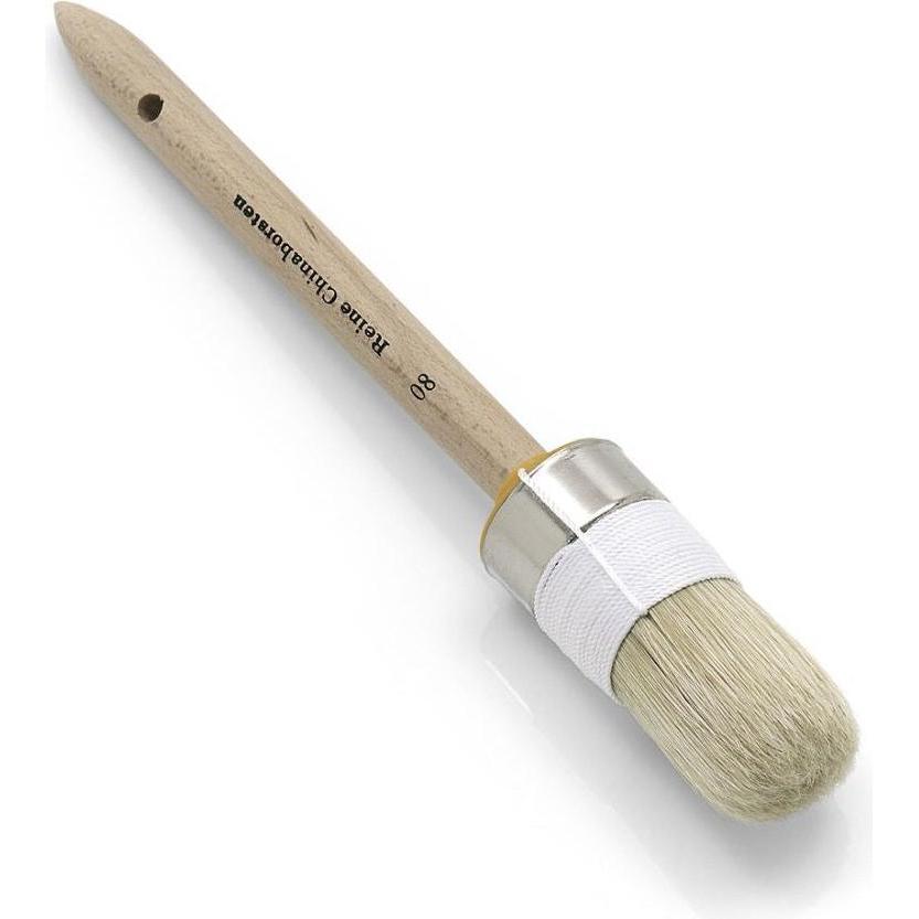 HP Autozubehör, Pinsel, Ringpinsel Grösse 12 Borstenlänge 90 mm 20 mm helle Chinaborste roher Holzstiel (90 mm)