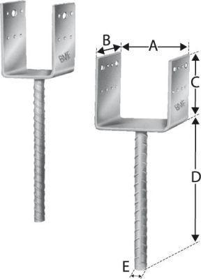Productafbeelding Simpson Sst Steunschoenen, type D (Steunvoet, 1 Pcs.)