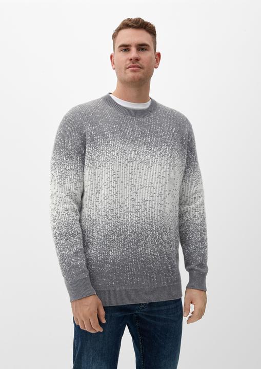 Produktbild s.Oliver Strickpullover Strickpullover im Jacquard-Design (XXL)