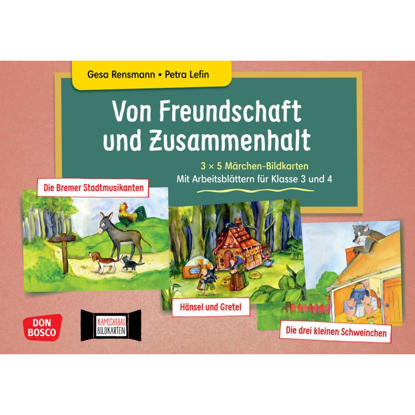 Von Freundschaft und Zusammenhalt - 3 x 5 Märchen-Bildkarten. Mit Arbeitsblättern für Klasse 3 und 4, Fachbücher von Pet...