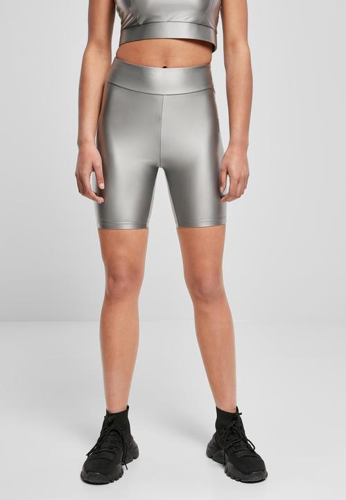 Actual product image Urban Classics Ladies Highwaist Shiny Metallic Cycle Shorts (5XL)