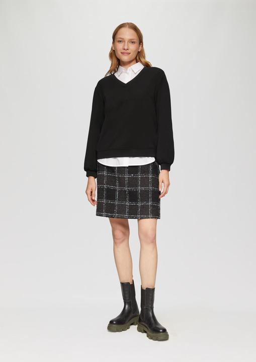 Produktbild S.Oliver Sweatshirt Scuba-Sweatshirt mit V-Ausschnitt (32)