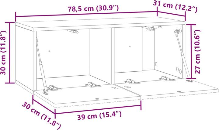 Produktbild vidaXL Wandschrank