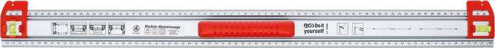 Produktbild BGS Schneid- und Markierlineal mit Griff und Wasserwaage 750 mm (75 cm)