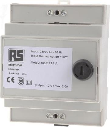 Produktbild RS PRO Modular DIN-rail Transformer 12Vac 24VA