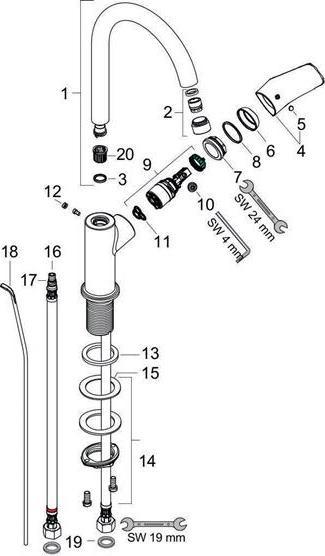 Produktbild hansgrohe Logis Einhebel-Waschtischarmatur 210 mit Schwenkauslauf und Zugstangen-Ablaufgarnitur