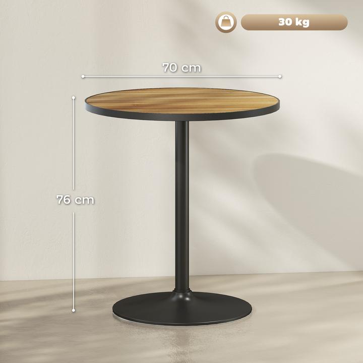 Produktbild Homcom Esstisch MDF, Metall Eiche (70 x 70 x 76 cm)